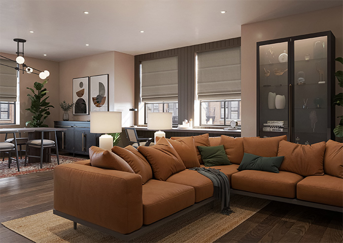 Bruschal (Blackout), Tarnished Bronze - Twist&Fit Roman Blind - Image 6